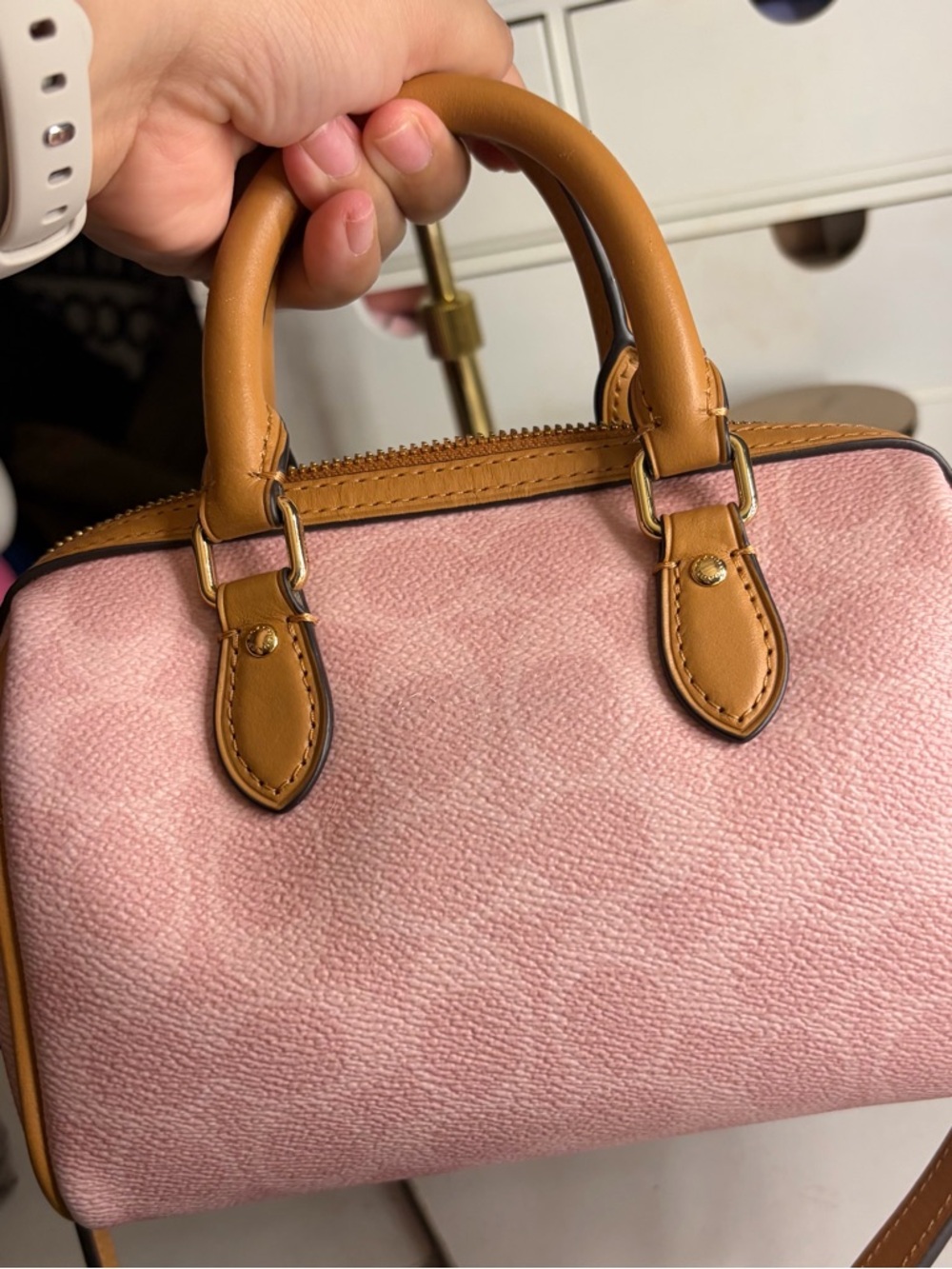 Coach Powder Pink Mini Rowan - Picture 11 of 13